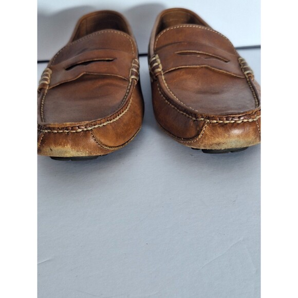 Cole Haan Grant Canoe Leather Penny Loafers Driving Shoes Men 10.5M Brown Casual - Picture 7 of 11